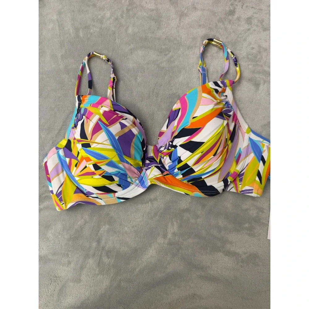 NWT Bleu by Rod Beattie Women's Over-the-Shoulder Molded-Cup Bikini Top 38D $89